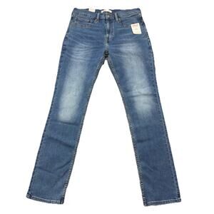 Signature Levi Strauss Slim Super Flex Medium Wash Stretch Denim Jeans Men 34x34